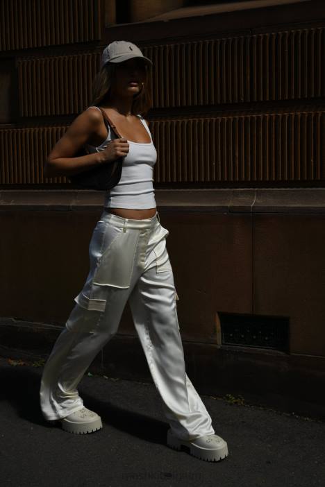 Amaya satijnen cargobroek Meshki bot N4JN1511 kleding