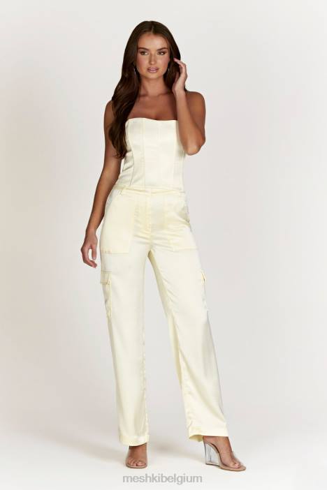 Amaya satijnen cargobroek Meshki bot N4JN1511 kleding