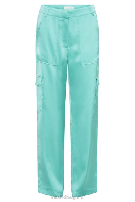 Amaya satijnen cargobroek Meshki munt N4JN1567 kleding