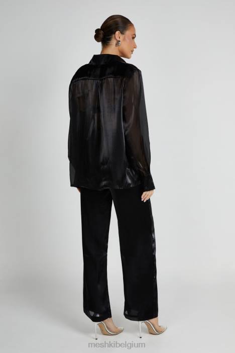 Doorzichtige broek van Kinsley Meshki zwart N4JN1282 kleding