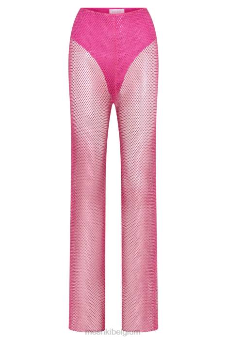 Emerson diamanten mesh broek Meshki roze roze N4JN1614 kleding