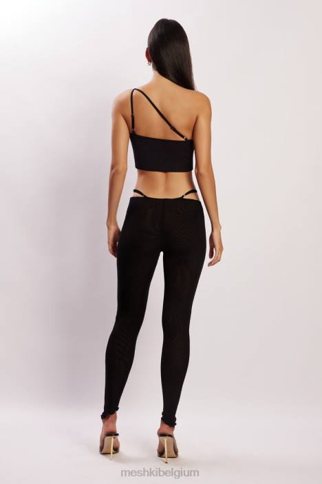 Gabriella uitgesneden lange broek Meshki zwart N4JN1600 kleding