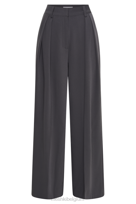 Jemima broek met rechte pijpen Meshki houtskool N4JN1441 kleding