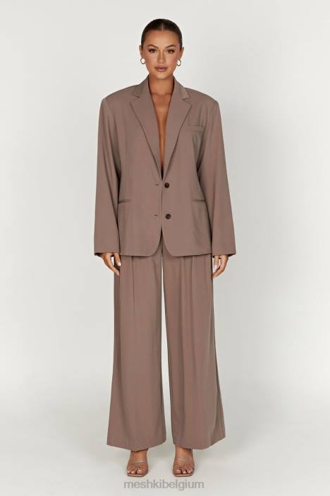 Jemima broek met rechte pijpen Meshki kokos N4JN1351 kleding