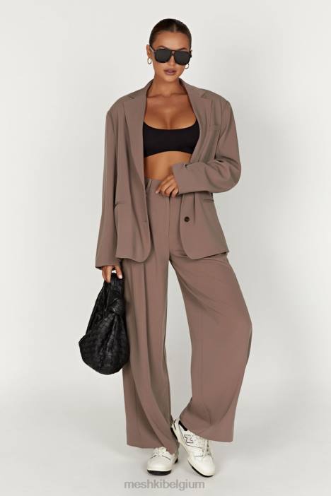 Jemima broek met rechte pijpen Meshki kokos N4JN1351 kleding