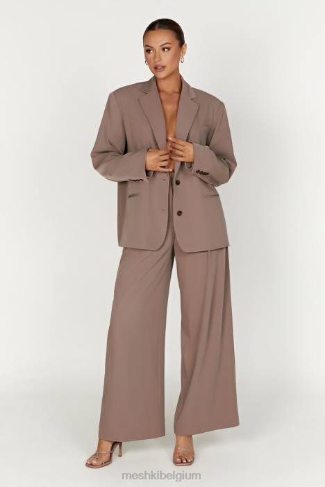 Jemima broek met rechte pijpen Meshki kokos N4JN1351 kleding