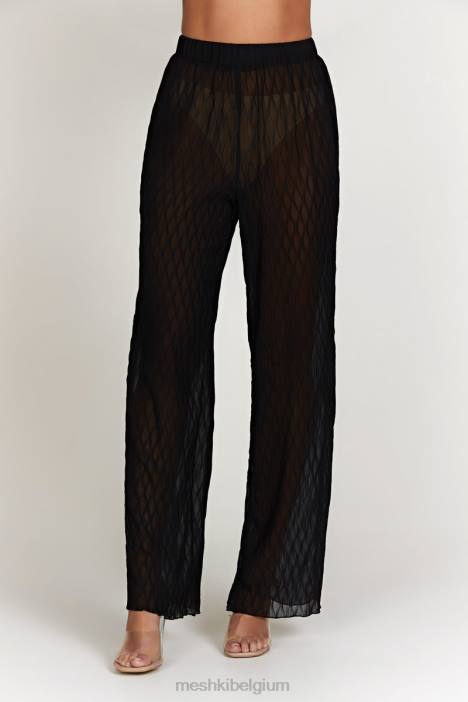 Karla golfplooibroek Meshki zwart N4JN1488 kleding