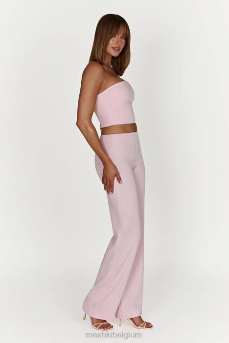 Laurie passende broek met lage taille Meshki roze blos N4JN1462 kleding