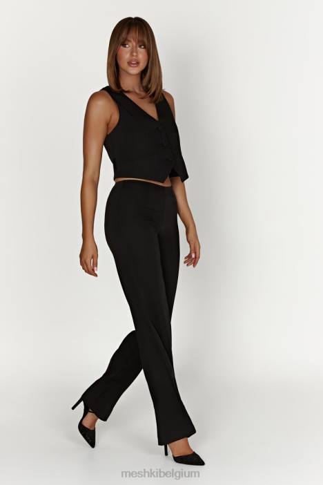 Laurie passende broek met lage taille Meshki zwart N4JN1442 kleding