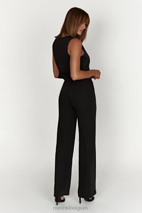 Laurie passende broek met lage taille Meshki zwart N4JN1442 kleding