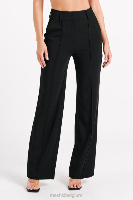 Lisa pantalon met hoge taille Meshki zwart N4JN1247 kleding