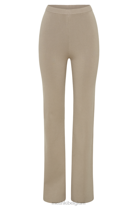 Rosetta flare gebreide broek Meshki taupe N4JN1357 kleding