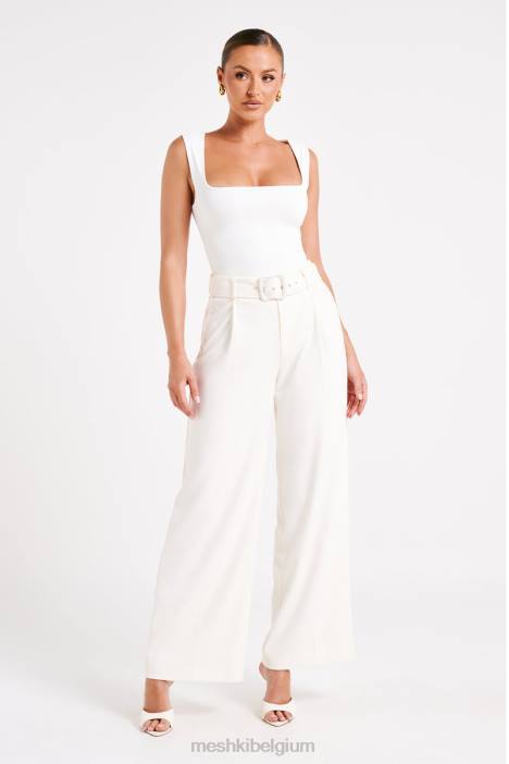 Tenley passende broek met wijde pijpen Meshki ivoor N4JN1248 kleding