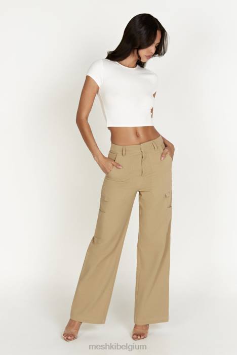 Vicky cargobroek Meshki steen N4JN1510 kleding