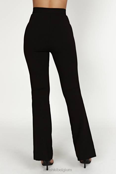 Zendaya flared broek met hoge taille Meshki zwart N4JN1291 kleding