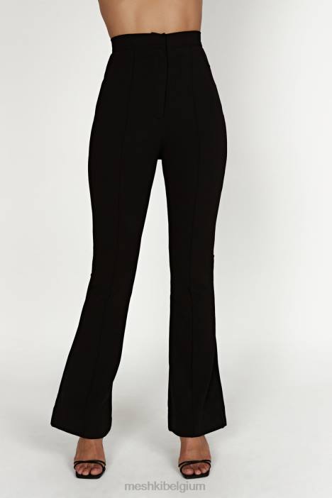 Zendaya flared broek met hoge taille Meshki zwart N4JN1291 kleding