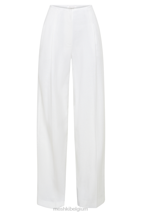 adina linnen broek Meshki wit N4JN1373 kleding