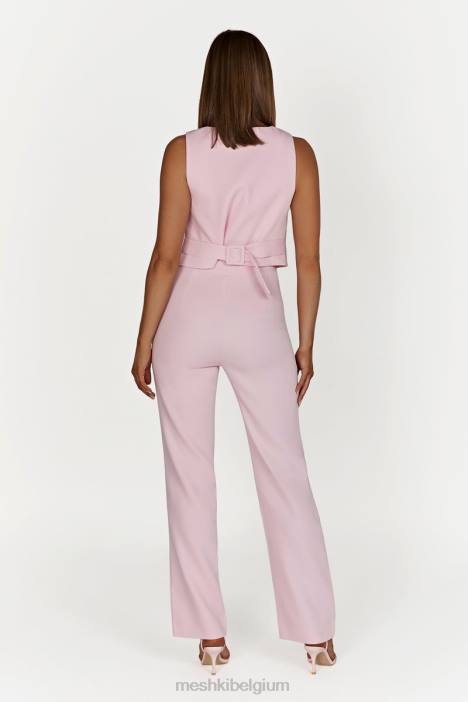 allanah broek met rechte pijpen Meshki roze blos N4JN1426 kleding