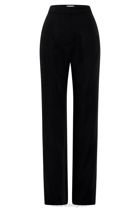 allanah broek met rechte pijpen Meshki zwart N4JN1311 kleding