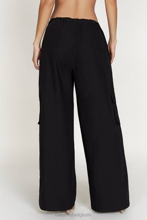amara parachutebroek Meshki zwart N4JN1592 kleding