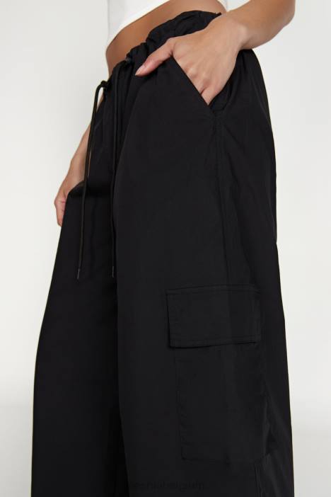 amara parachutebroek Meshki zwart N4JN1592 kleding