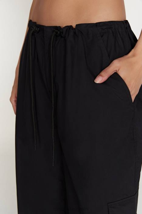 amara parachutebroek Meshki zwart N4JN1592 kleding