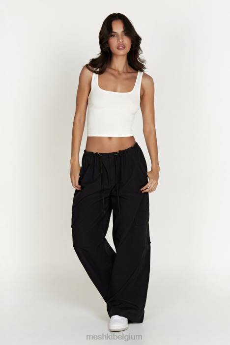 amara parachutebroek Meshki zwart N4JN1592 kleding