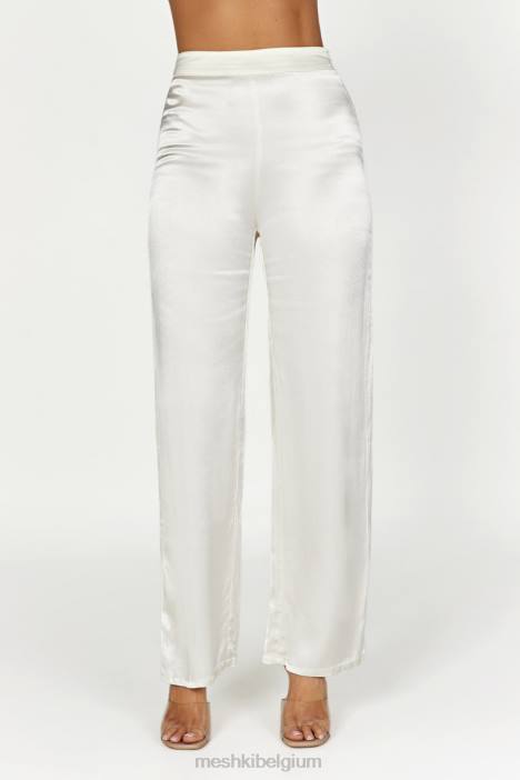aspyn satijnen broek Meshki ivoor N4JN1517 kleding