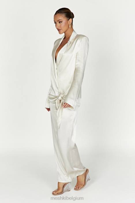 aspyn satijnen broek Meshki ivoor N4JN1517 kleding