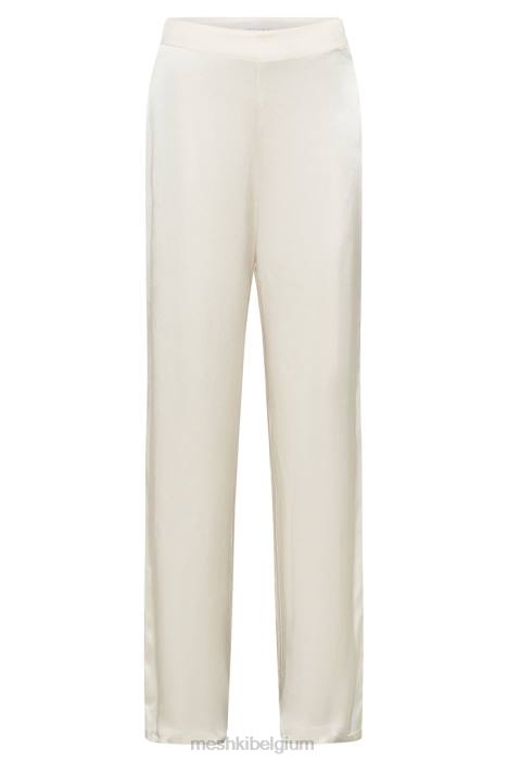 aspyn satijnen broek Meshki ivoor N4JN1517 kleding