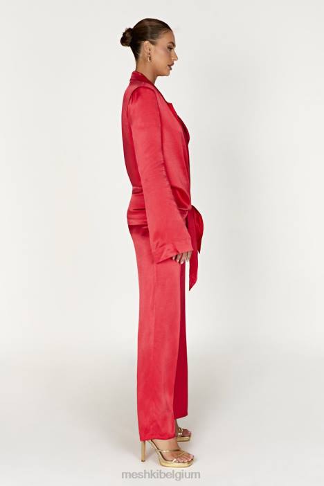 aspyn satijnen broek Meshki rood N4JN1428 kleding