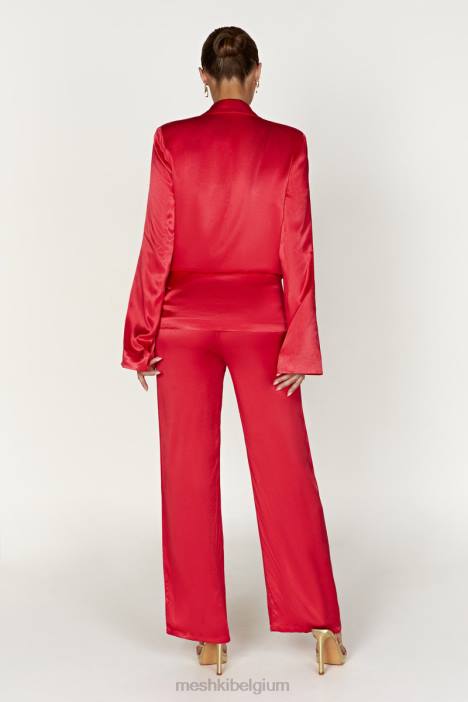 aspyn satijnen broek Meshki rood N4JN1428 kleding