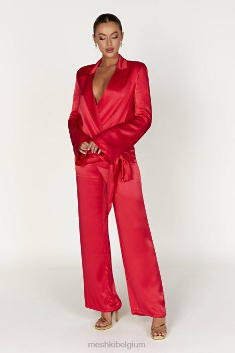 aspyn satijnen broek Meshki rood N4JN1428 kleding