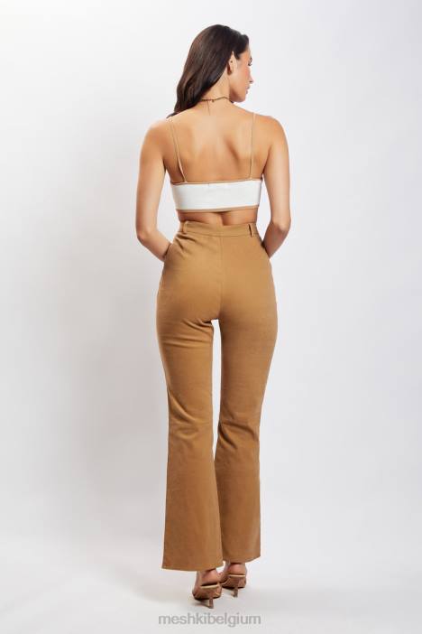 cindy flare broek Meshki kameel N4JN1422 kleding