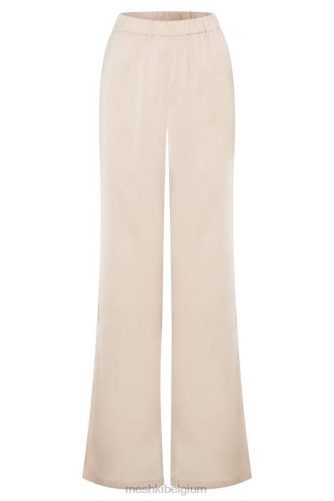 emelie satijnen broek Meshki Champagne N4JN1512 kleding