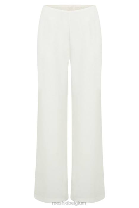 estee broek met splitkant Meshki wit N4JN1413 kleding
