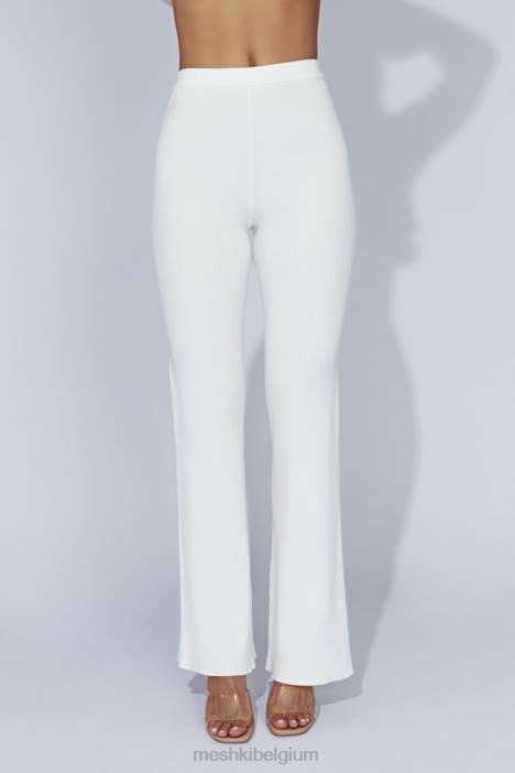 jovie gebreide broek Meshki gebroken wit N4JN1318 kleding