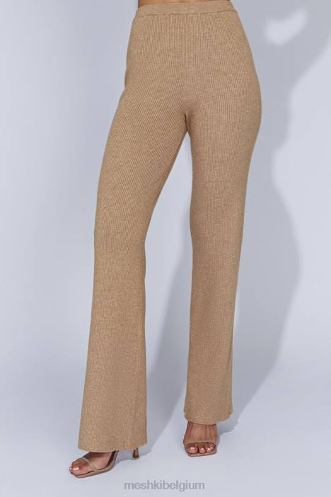 jovie gebreide broek Meshki taupe N4JN1406 kleding