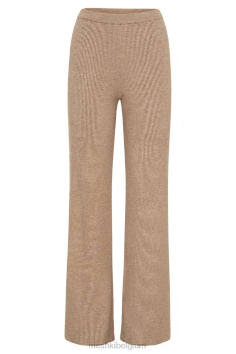 jovie gebreide broek Meshki taupe N4JN1406 kleding