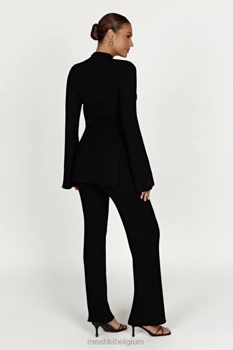 jovie gebreide broek Meshki zwart N4JN1393 kleding