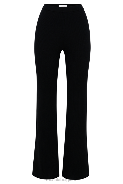 madeliefje chiffon broek Meshki zwart N4JN1436 kleding