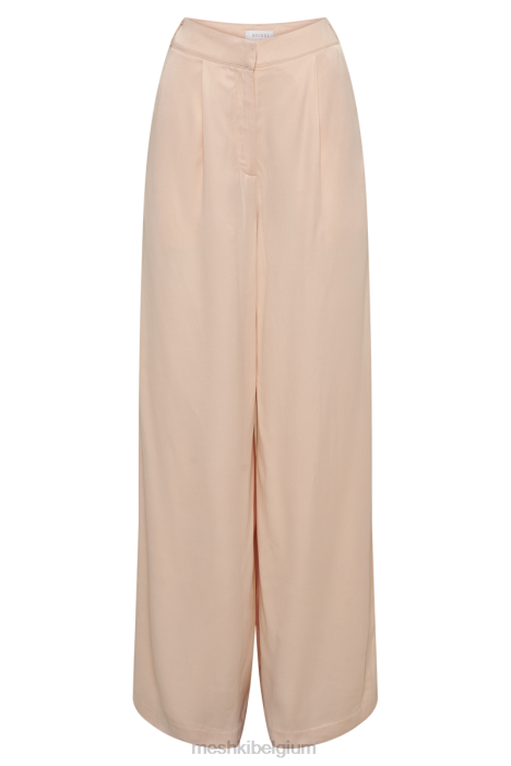 nour satijnen broek met wijde pijpen Meshki abrikoos N4JN1374 kleding