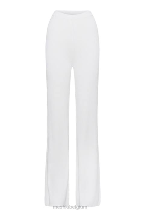 rue gebreide uitlopende broek Meshki wit N4JN1513 kleding