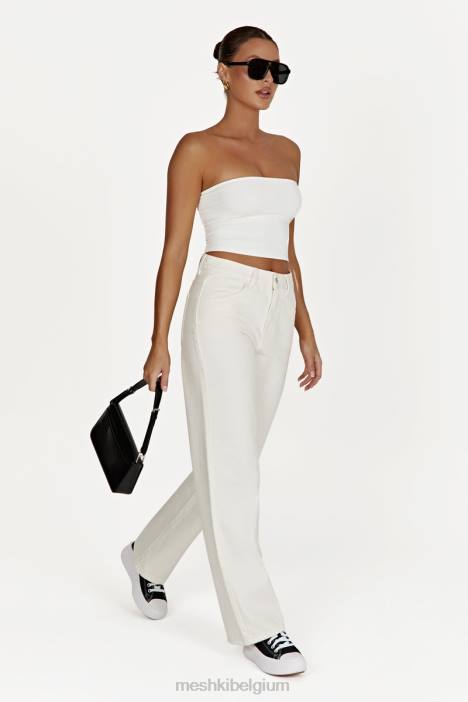 Ainsley jeans met middelhoge taille Meshki ecru N4JN1491 kleding