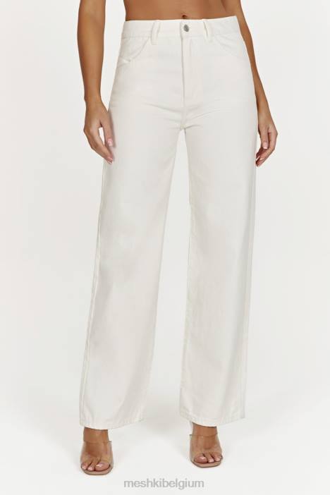 Ainsley jeans met middelhoge taille Meshki ecru N4JN1491 kleding