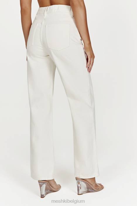 Ainsley jeans met middelhoge taille Meshki ecru N4JN1491 kleding