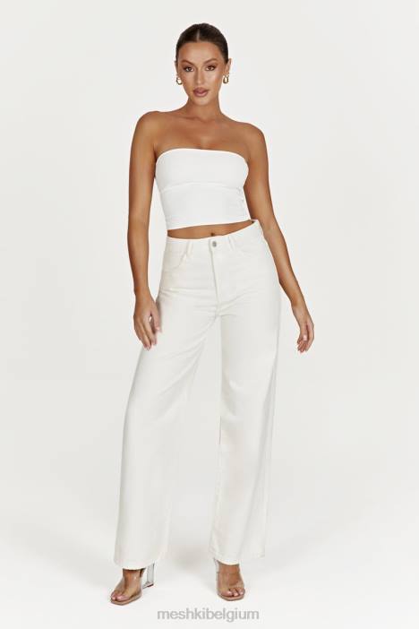 Ainsley jeans met middelhoge taille Meshki ecru N4JN1491 kleding