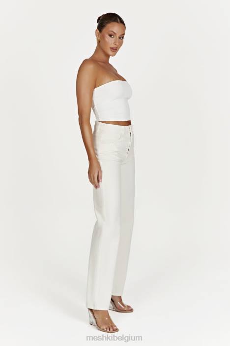 Ainsley jeans met middelhoge taille Meshki ecru N4JN1491 kleding