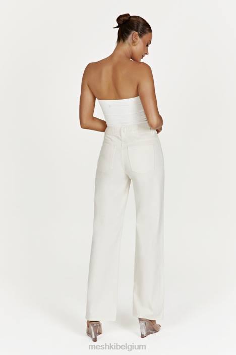 Ainsley jeans met middelhoge taille Meshki ecru N4JN1491 kleding