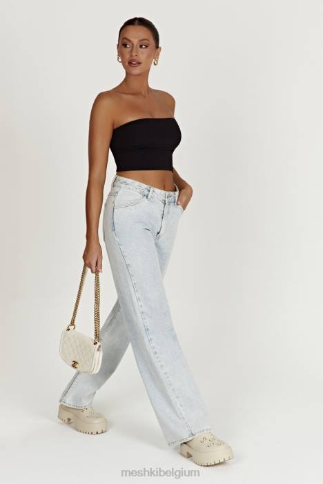 Ainsley jeans met middelhoge taille Meshki lichtblauw N4JN1520 kleding